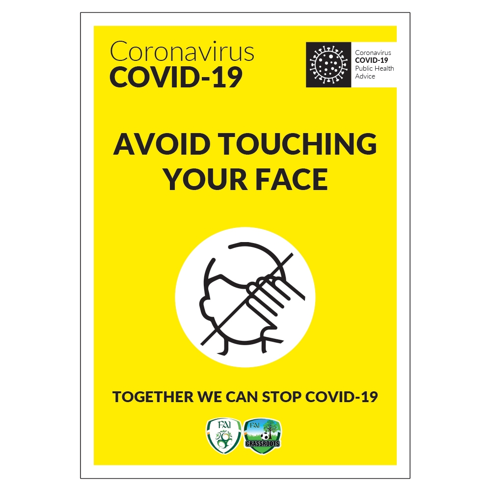 COVID-19 FAI Avoid Touching Your Face Sign