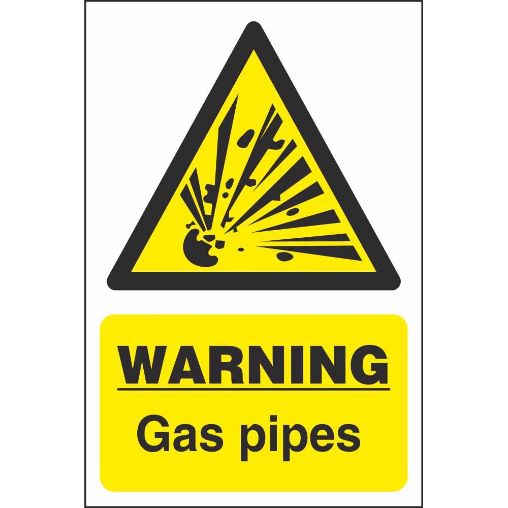 Warning Gas Pipes Signs Hazard Construction Safety Signs Ireland