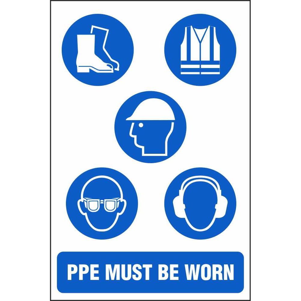 PPE Must Be Worn Signs Multi Notice Site Safety Signs Ireland