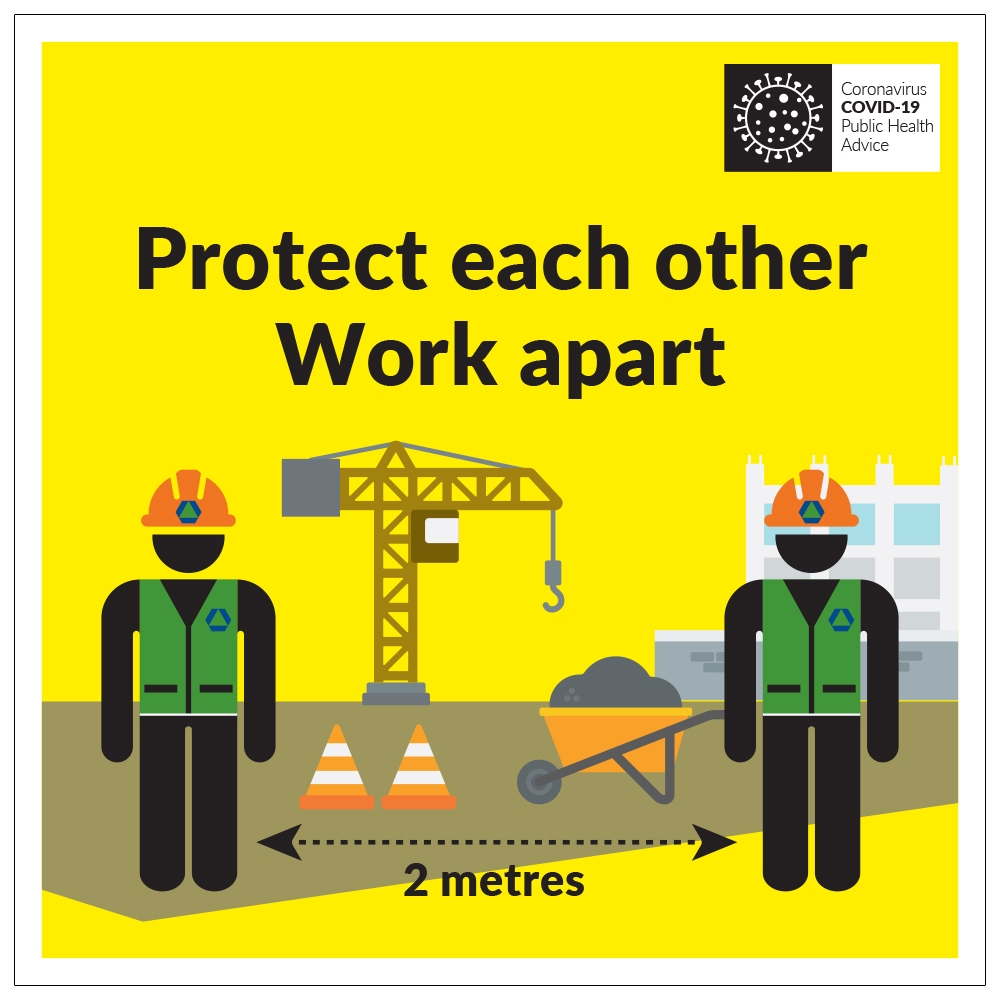 Coronavirus Protect Each Other Work Apart Sign