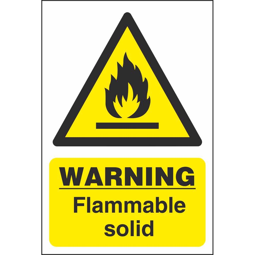 Flammable Solid Chemical Warning Signs Dangerous Goods Safety Signs