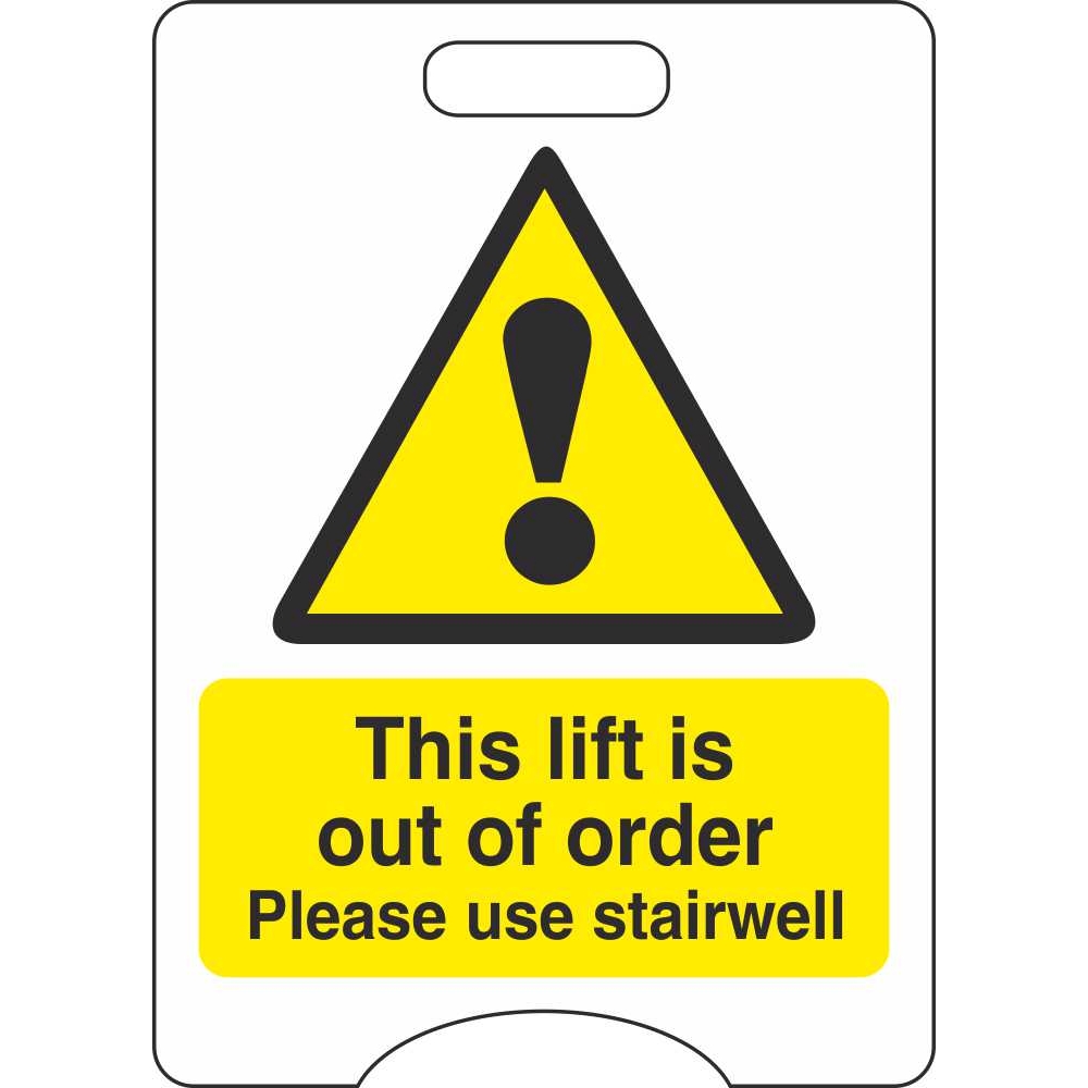 This Lift Is Out Of Order Please Use Stairwell Free Standing Hazard 