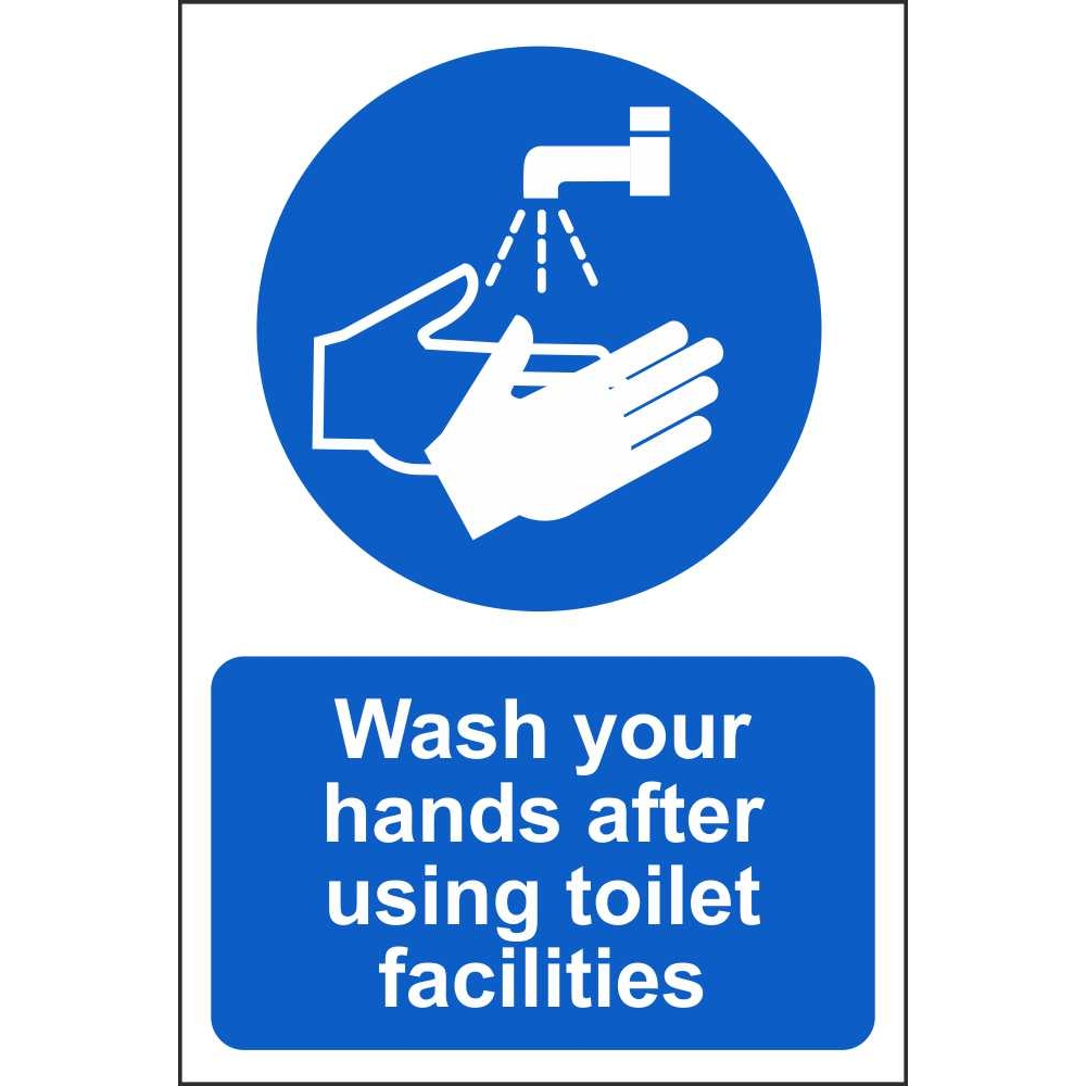 Wash Your Hands After Using Toilet Signs