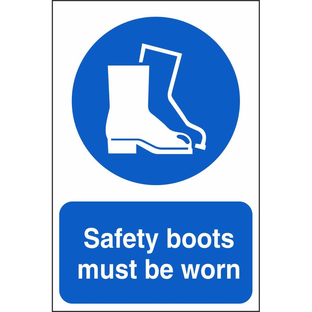 Safety Boots Must Be Worn Signs | Mandatory Workplace Safety Signs