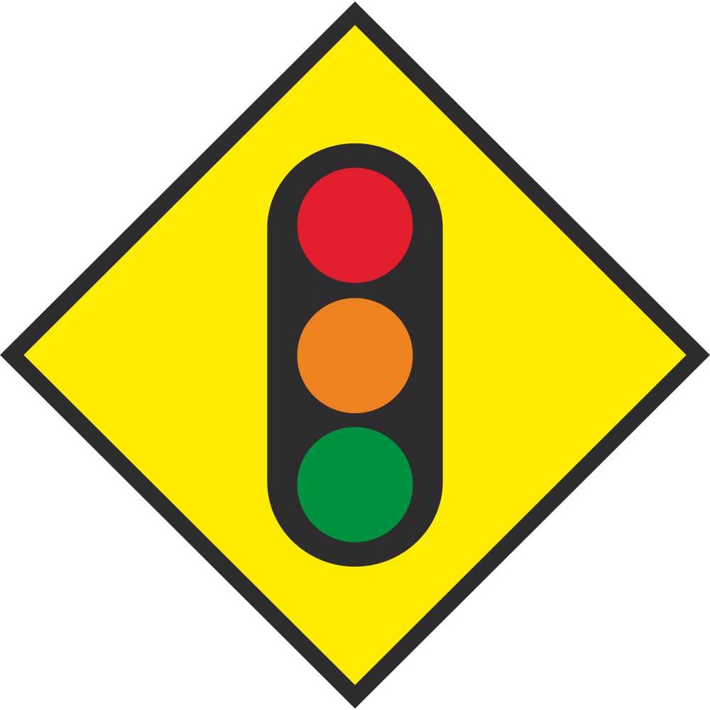 W 042 Traffic Signals | Road Warning Signs Ireland | PD Signs