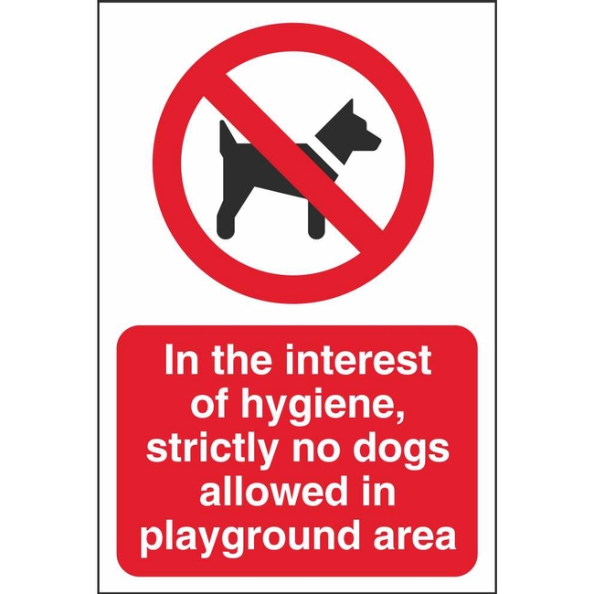 Strictly No Dogs Allowed In Playground Area Community Safety Signs