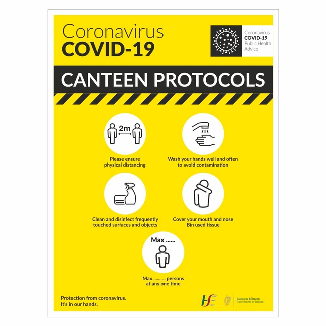 COVID-19 Signage Canteen Protocols