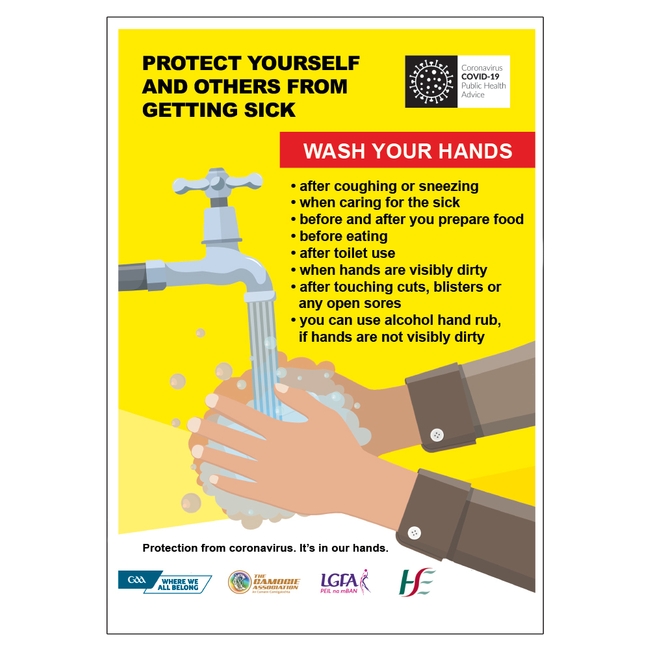 COVID-19 GAA Wash Your Hands Sign