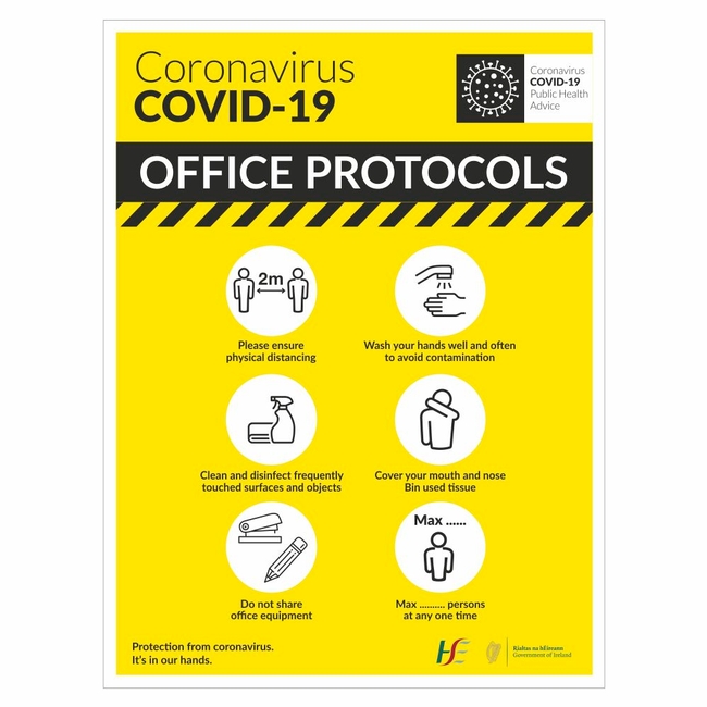 COVID-19 Office Protocols Sign