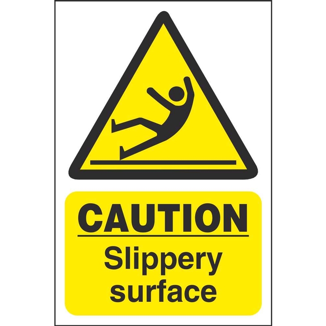 Caution Slippery Surface For Pedestrians Signs | Car Park Warning Signs ...