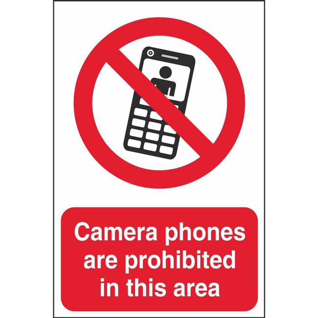 Camera Phones Prohibited Signs | Prohibitory Construction Safety Signs