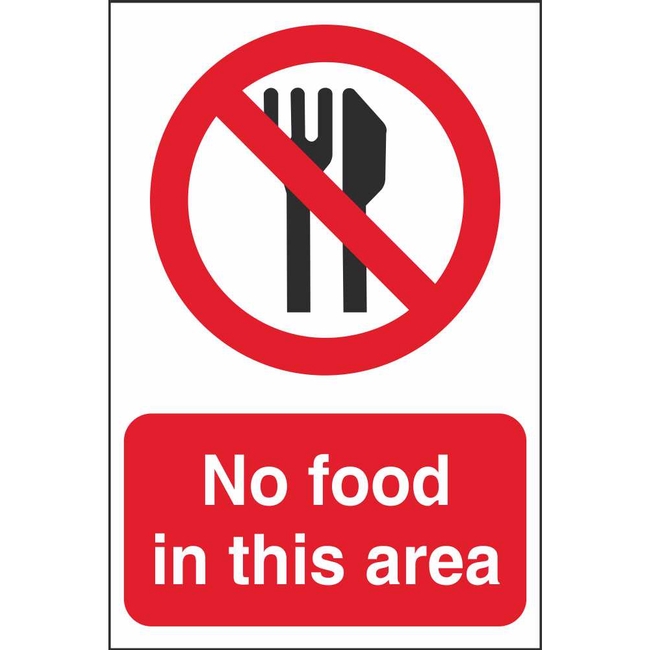 No Food Signs | Prohibitory Construction Safety Signs Ireland