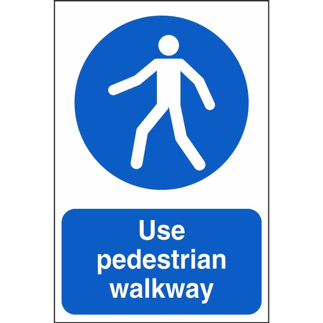 Use Pedestrian Walkway Signs | Mandatory Construction Safety Signs