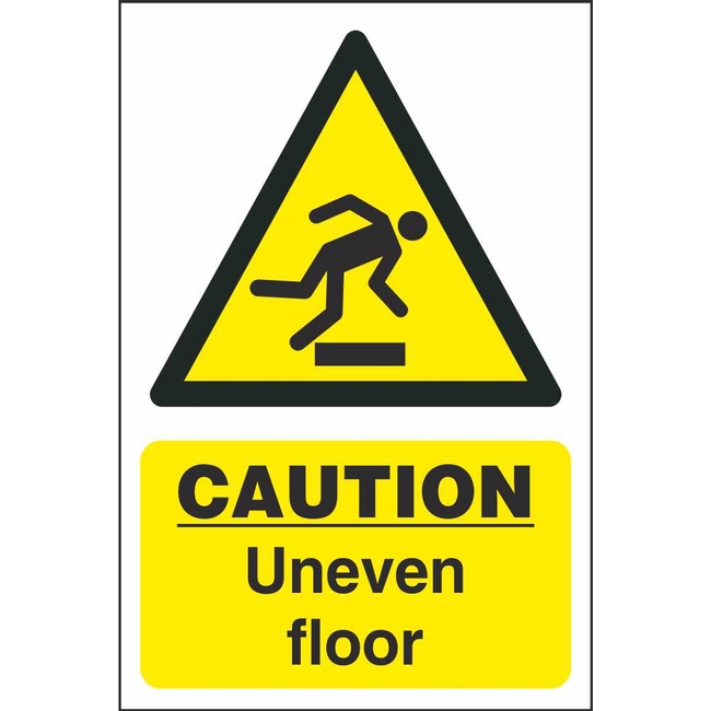 Caution Uneven Floor Signs | Hazard Construction Safety Signs Ireland