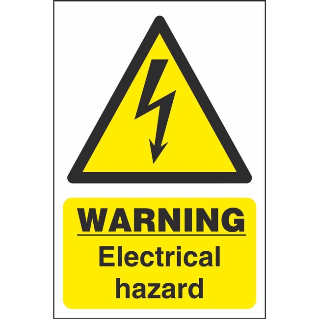 Warning Electrical Hazard Signs | Hazard Construction Safety Signs Ireland