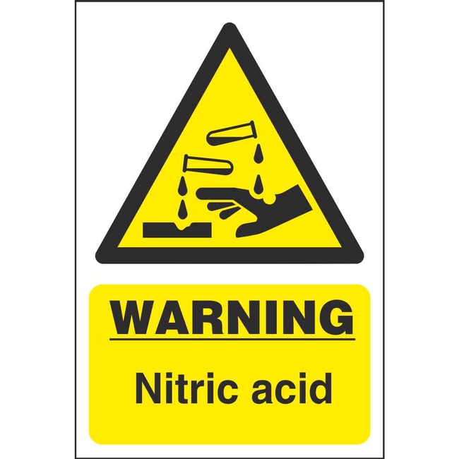 Nitric Acid Chemical Warning Signs Dangerous Goods Safety Signs