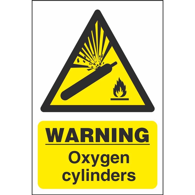 Warning Signs For Oxygen Cylinders | Dangerous Goods Safety Signs