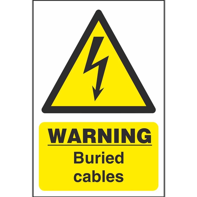 Buried Cable Warning Signs | Electrical Hazard Safety Signs Ireland