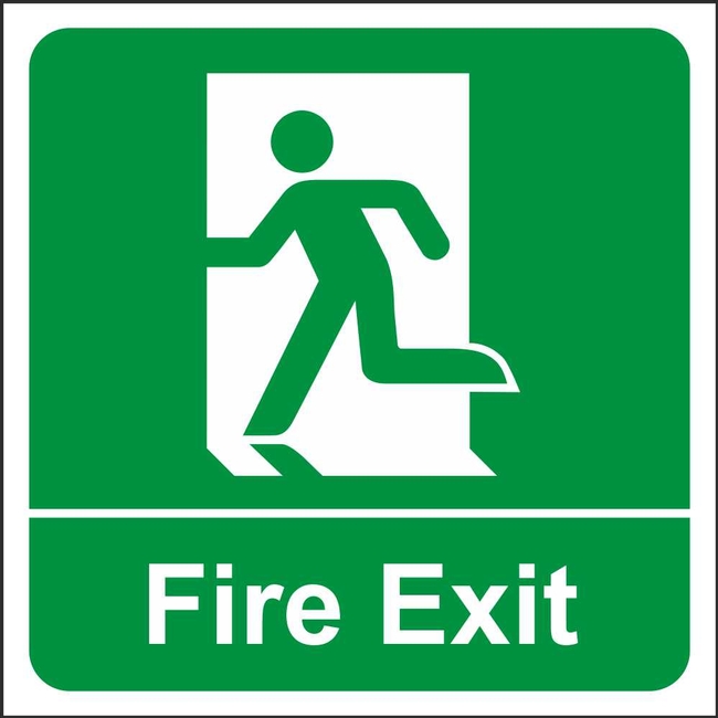 Fire Exit Running Man Signs | Emergency Escape Fire Safety Signs