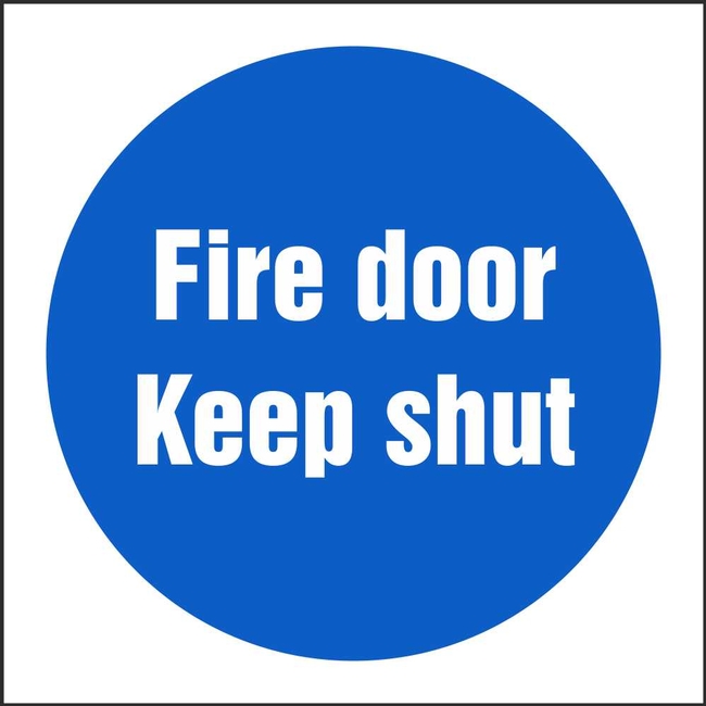 Fire Door Keep Shut 100mm x 100mm Fire Door Fire Action Safety Signs