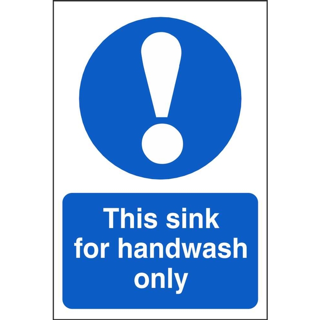 This Sink For Handwash Only Mandatory Signs | Food Hygiene Safety Signs