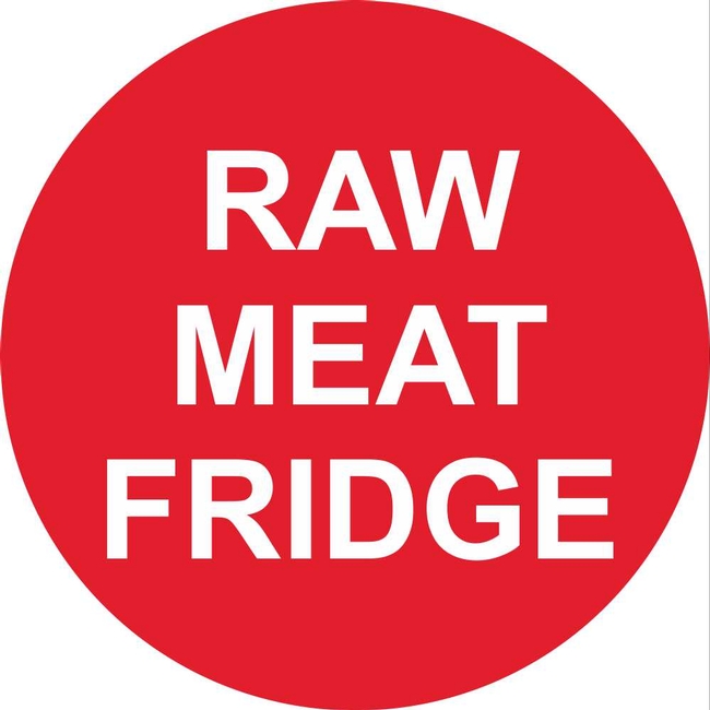 Raw Meat Fridge Colour Coded Adhesives | Food Safety Adhesives