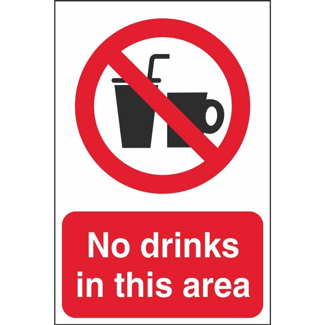 No Drink In This Area Signs | Prohibitory Workplace Safety Signs