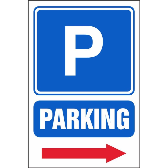 Parking (Self Adhesive Arrow) Signs | Mandatory Workplace Safety Signs