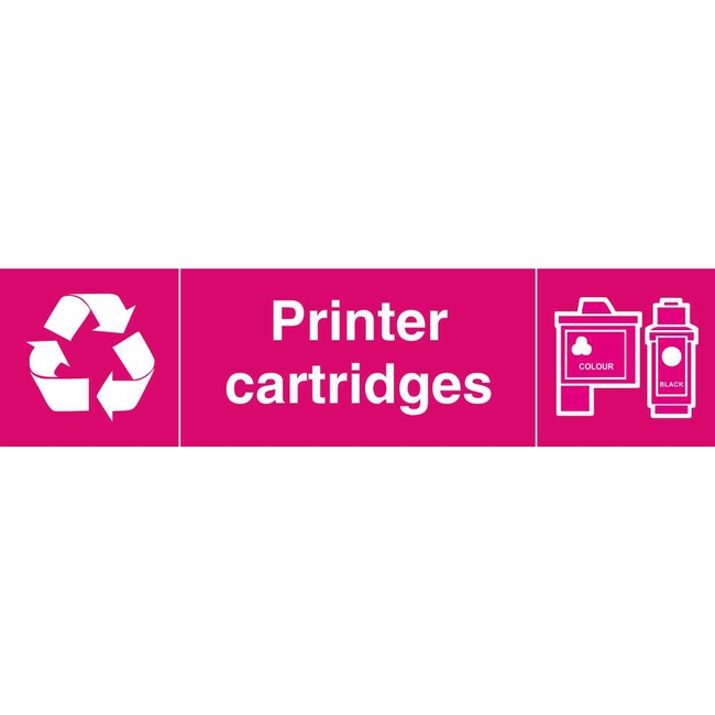 Printer Cartridges Landscape Electrical Waste Recycling Signs