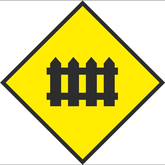 W 121 Level Crossing With No Flashing Red Signals Road Warning Signs