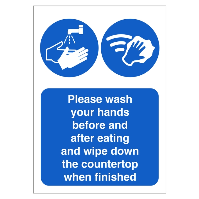 Please Wash Your Hands Before And After Eating And Wipe Down The ...