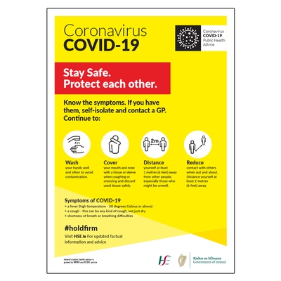 Social Distancing Posters HSE Coronavirus COVID-19 Signage