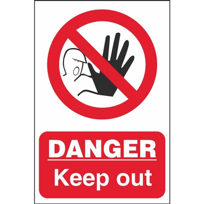 Danger Keep Out Prohibitory Sign