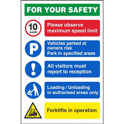 Multi Message Workplace Safety Signs Ireland | Pat Dennehy Signs