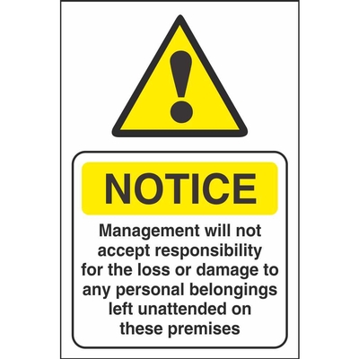 Disclaimer Notice Signs Ireland | Pat Dennehy Signs